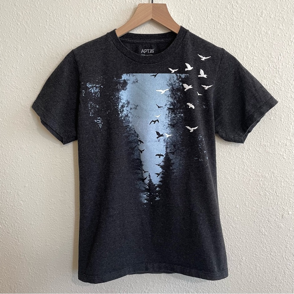 Apt. 9 Men's Short Sleeve Blue Forest Graphic Tee